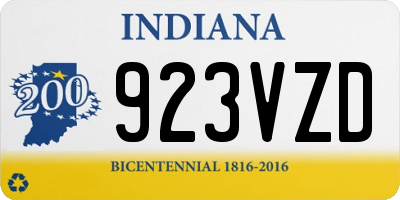 IN license plate 923VZD