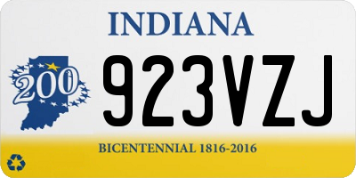 IN license plate 923VZJ