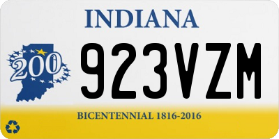 IN license plate 923VZM