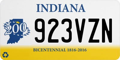 IN license plate 923VZN