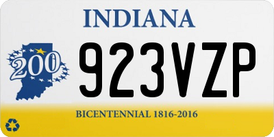 IN license plate 923VZP