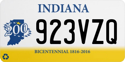 IN license plate 923VZQ