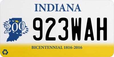 IN license plate 923WAH