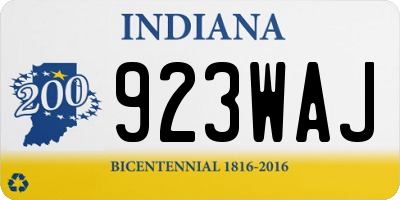 IN license plate 923WAJ