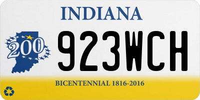 IN license plate 923WCH