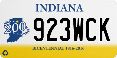 IN license plate 923WCK