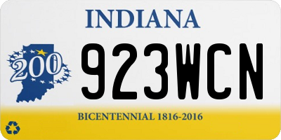 IN license plate 923WCN