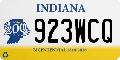 IN license plate 923WCQ