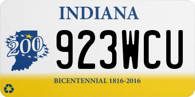 IN license plate 923WCU