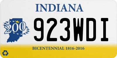 IN license plate 923WDI