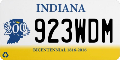 IN license plate 923WDM