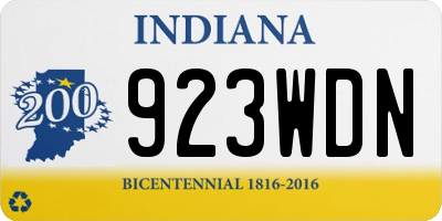 IN license plate 923WDN