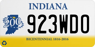 IN license plate 923WDO
