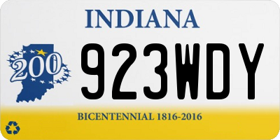 IN license plate 923WDY