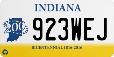 IN license plate 923WEJ