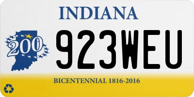 IN license plate 923WEU