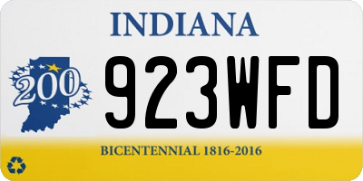 IN license plate 923WFD