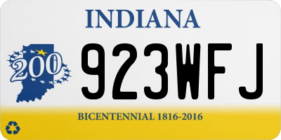 IN license plate 923WFJ