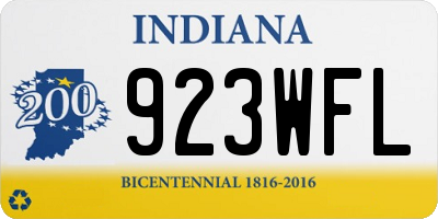 IN license plate 923WFL