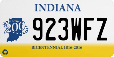 IN license plate 923WFZ