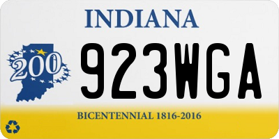 IN license plate 923WGA