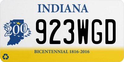 IN license plate 923WGD