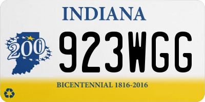 IN license plate 923WGG