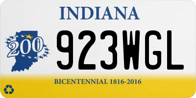 IN license plate 923WGL