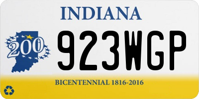 IN license plate 923WGP