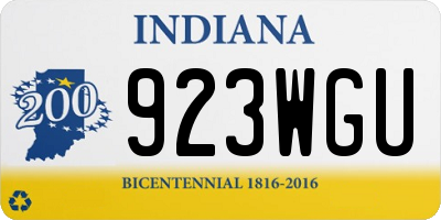 IN license plate 923WGU