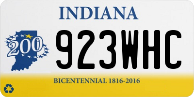 IN license plate 923WHC