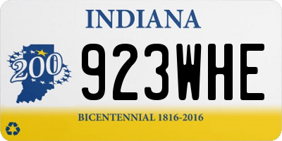 IN license plate 923WHE
