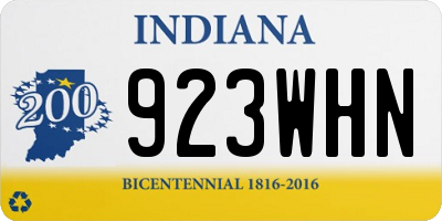 IN license plate 923WHN