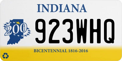 IN license plate 923WHQ