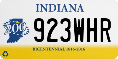 IN license plate 923WHR
