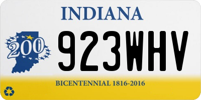 IN license plate 923WHV