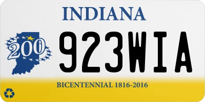 IN license plate 923WIA