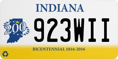 IN license plate 923WII