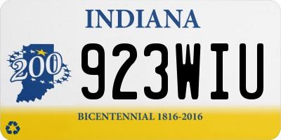 IN license plate 923WIU