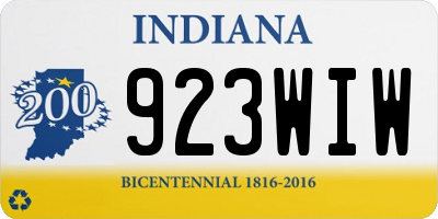 IN license plate 923WIW