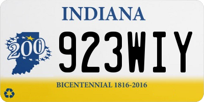 IN license plate 923WIY