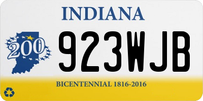 IN license plate 923WJB