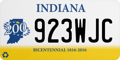 IN license plate 923WJC