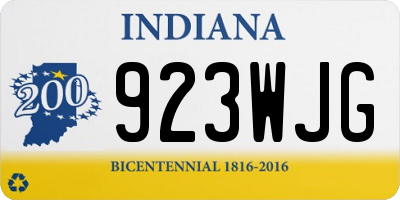 IN license plate 923WJG