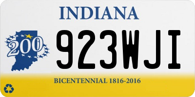 IN license plate 923WJI