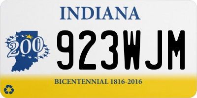IN license plate 923WJM