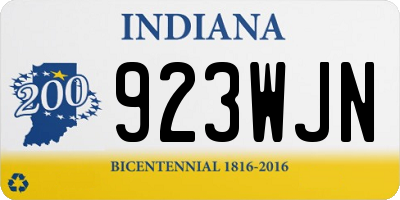 IN license plate 923WJN