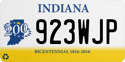 IN license plate 923WJP