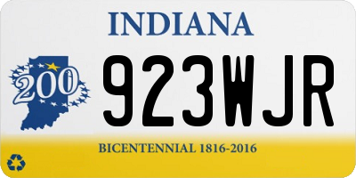 IN license plate 923WJR