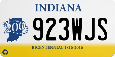 IN license plate 923WJS